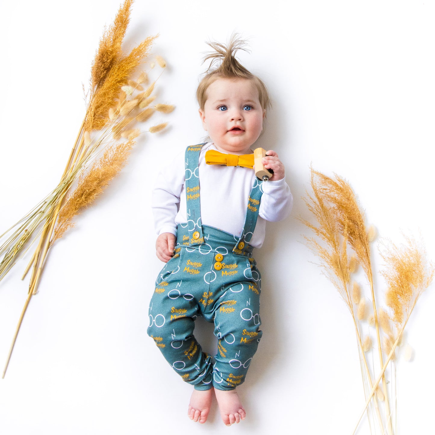 Baby Boy Leggings with Suspenders - Harry Potter Snuggle Muggle
