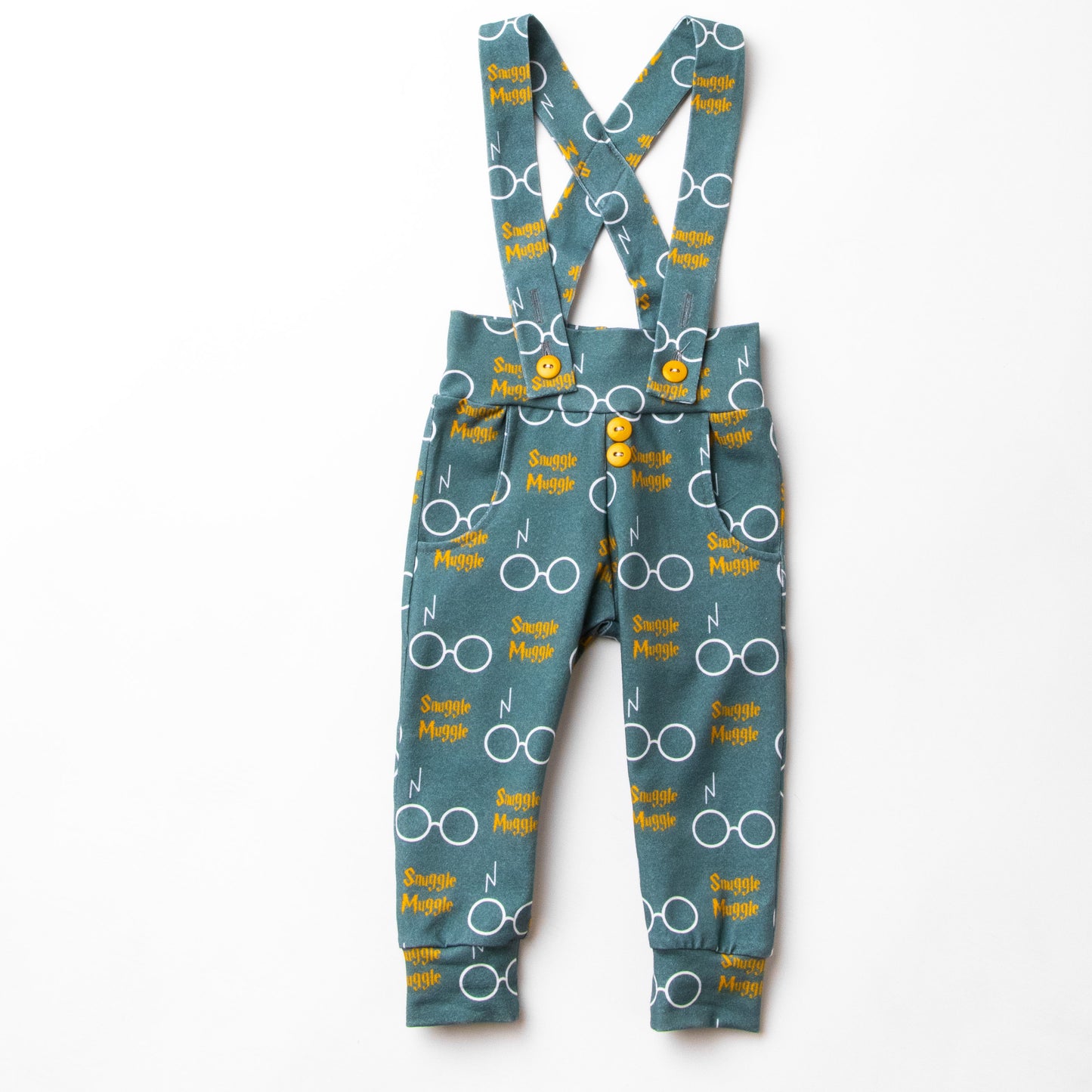 Baby Boy Leggings with Suspenders - Harry Potter Snuggle Muggle