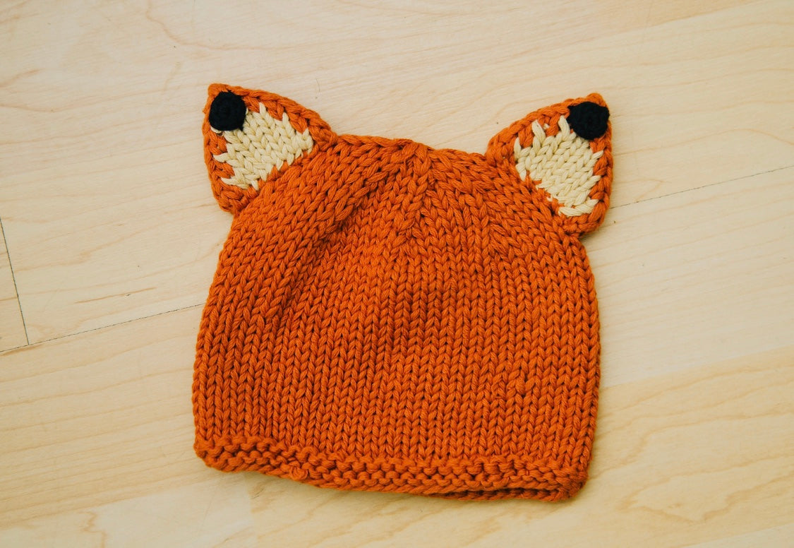 Fox Knit Baby Hat – Newborn