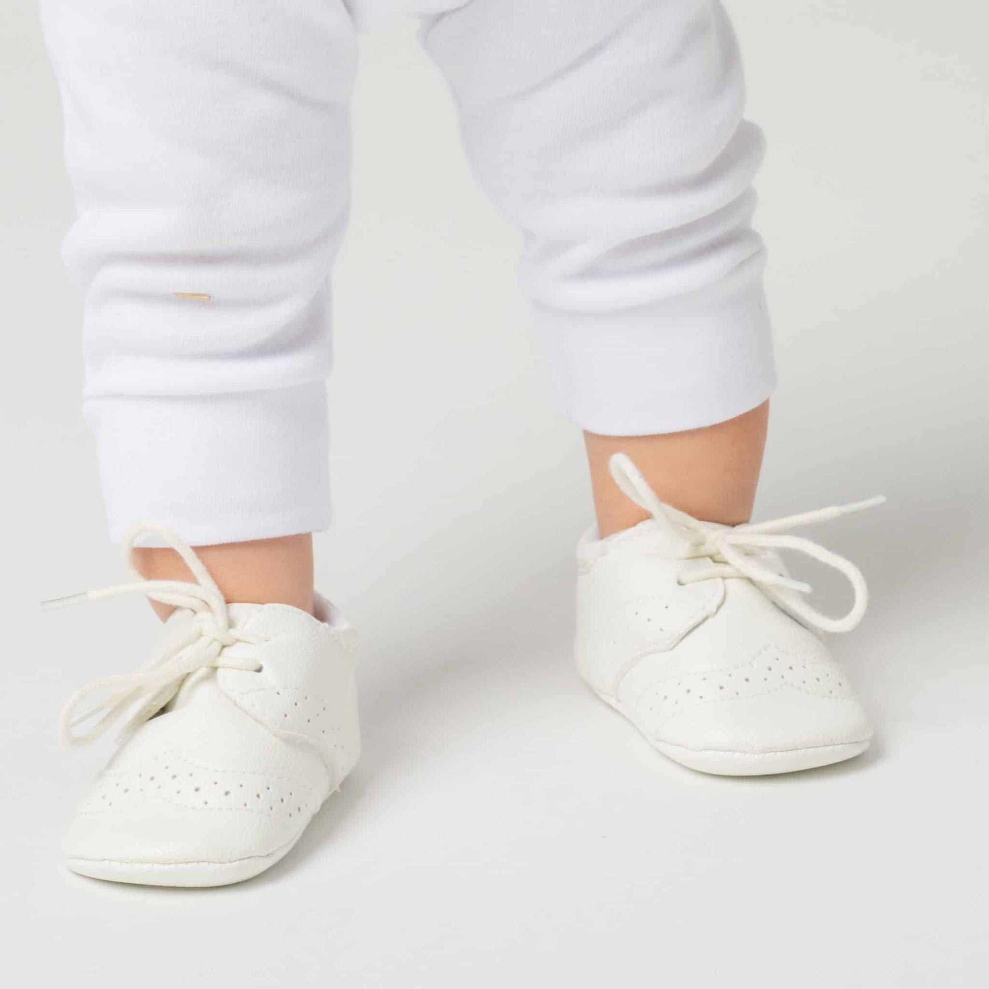 White Baby Boy Christening Shoes