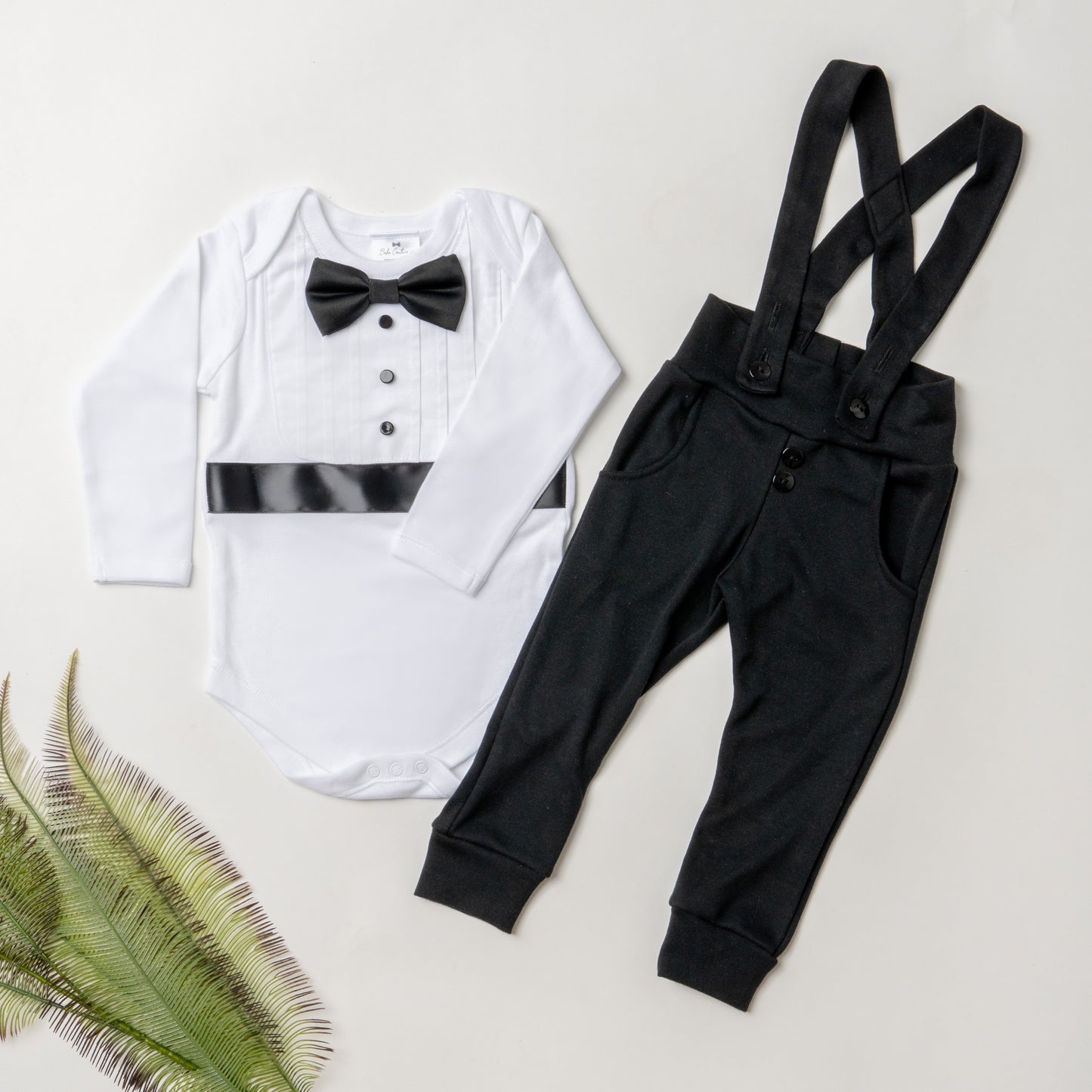 Tuxedo Outfit with Black Leggings and Black Accents