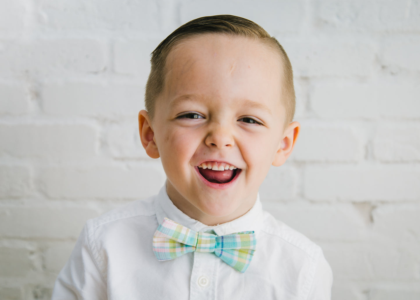 Easter Plaid Boy's Bow Tie