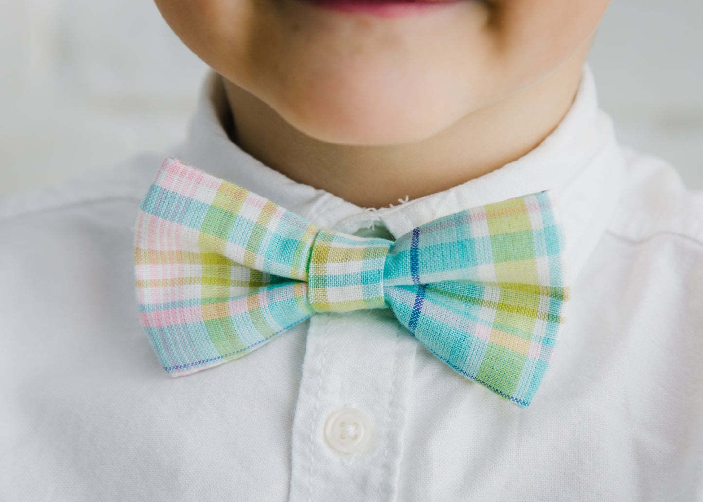 Easter Plaid Boy's Bow Tie